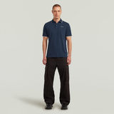 G-STAR Outlet Chest Logo Striped Polo Dark blue