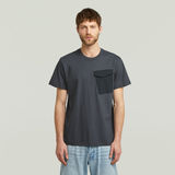 G-STAR Outlet Fabric Mix Pocket T-Shirt Dark blue