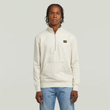 G-STAR Outlet Placa Half Zip Sweater Label Blanco