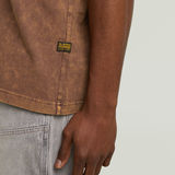 G-STAR Outlet Camiseta Washed Pocket Marrón