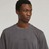 G-STAR Outlet Camiseta Overdyed Center Chest Loose Negro