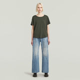 G-STAR Outlet Rolled Up Sleeve Boyfriend Top Grey