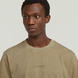 G-STAR Outlet Overdyed Center Chest Loose T-Shirt Beige