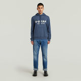G-STAR Outlet Logo Hooded Sweater Medium blue