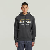 G-STAR Outlet Logo Hooded Sweater Grey