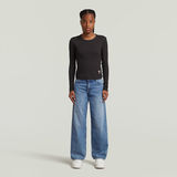 G-STAR Outlet Camiseta Girls Slim Crop Negro