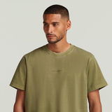 G-STAR Outlet Camiseta Overdyed Center Chest Verde