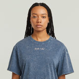 G-STAR Outlet Camiseta Washed G-Script Azul intermedio