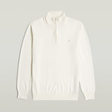 G-STAR Outlet Half Zip Knitted Sweater Beige