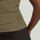 G-STAR Outlet Slim Rib Tank Top Green