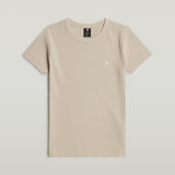 G-STAR Outlet Rib Cap Sleeve T-Shirt Beige