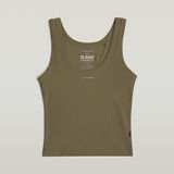 G-STAR Outlet Slim Rib Tank Top Green