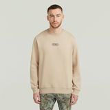 G-STAR Outlet Center Chest Logo Sweater Beige
