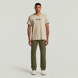 G-STAR Outlet Old Skool Logo T-Shirt Beige