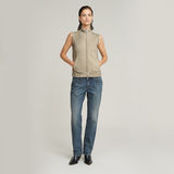 G-STAR Outlet Washed Lightweight Zip Knitted Top Beige