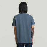 G-STAR Outlet Polo Chest Logo Striped Azul intermedio