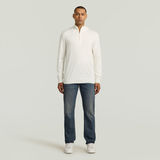 G-STAR Outlet Half Zip Knitted Sweater Beige