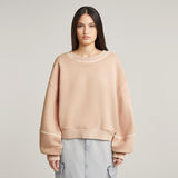 G-STAR Outlet Overdyed Big Sleeve Sweater Pink