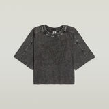 G-STAR Outlet Washed Multi Logo Oversized T-Shirt Grey