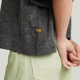 G-STAR Outlet Washed Multi Logo Oversized T-Shirt Grey