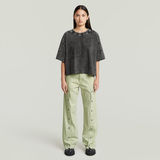 G-STAR Outlet Washed Multi Logo Oversized T-Shirt Grey