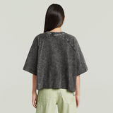 G-STAR Outlet Washed Multi Logo Oversized T-Shirt Grey