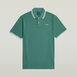 G-STAR Outlet Chest Logo Striped Polo Green