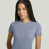 G-STAR Outlet Rib Cap Sleeve T-Shirt Light blue