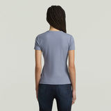 G-STAR Outlet Rib Cap Sleeve T-Shirt Light blue