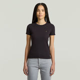 G-STAR Outlet Rib Cap Sleeve T-Shirt Black