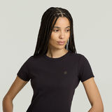 G-STAR Outlet Rib Cap Sleeve T-Shirt Black