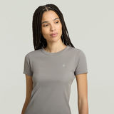 G-STAR Outlet Rib Cap Sleeve T-Shirt Grey