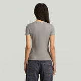 G-STAR Outlet Rib Cap Sleeve T-Shirt Grey