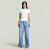 G-STAR Outlet Rib Cap Sleeve T-Shirt White