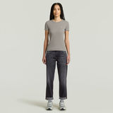 G-STAR Outlet Rib Cap Sleeve T-Shirt Grey