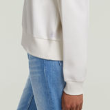 G-STAR Outlet Premium Core Cropped Loose Sweater White