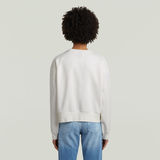 G-STAR Outlet Premium Core Cropped Loose Sweater White