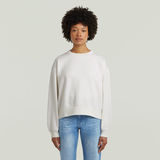 G-STAR Outlet Premium Core Cropped Loose Sweater White