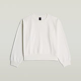 G-STAR Outlet Premium Core Cropped Loose Sweater White
