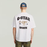 G-STAR Outlet Camiseta Running Dog Boxy Blanco