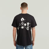 G-STAR Outlet Trims Back Graphic T-Shirt Black