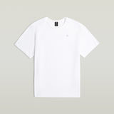G-STAR Outlet Camiseta Essential Raw Neck Blanco