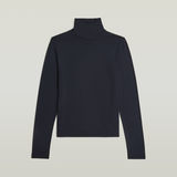 G-STAR Outlet Camiseta Regular Mock Azul oscuro