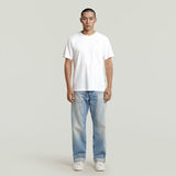 G-STAR Outlet Camiseta Essential Raw Neck Blanco