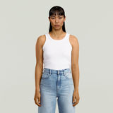 G-STAR Outlet Ribbed Tanktop White