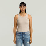 G-STAR Outlet Ribbed Tanktop Beige