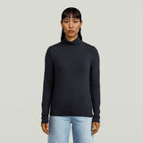 G-STAR Outlet Camiseta Regular Mock Azul oscuro