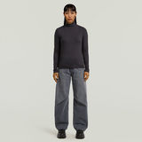 G-STAR Outlet Camiseta Regular Mock Negro