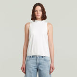 G-STAR Outlet Open Back Knit Tanktop White