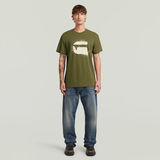 G-STAR Outlet Camiseta Spray G Logo Verde